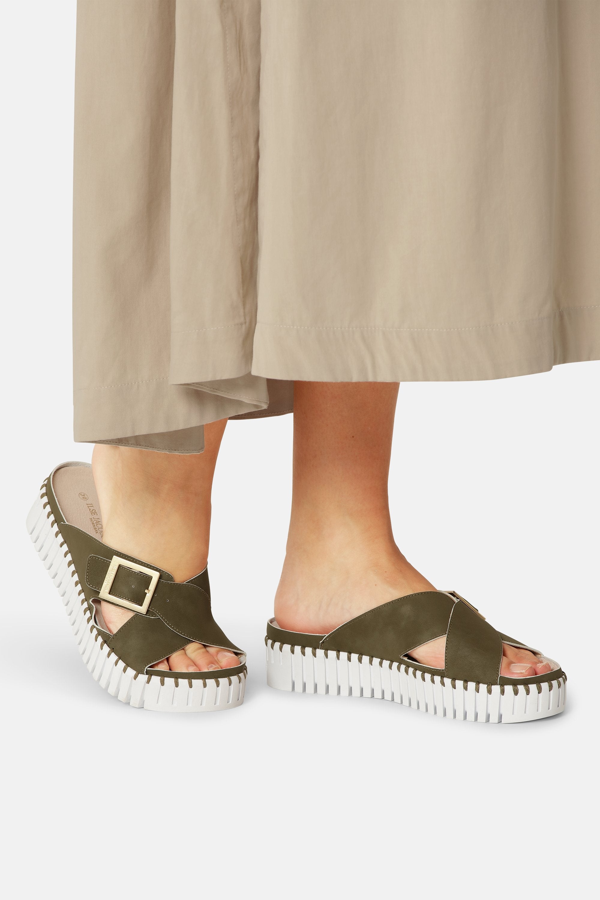 Sandalen Crossover - Army White